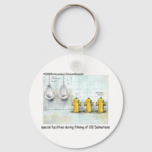 Pampered Dog Bathrooms Funny Gifts & Tees Key Ring