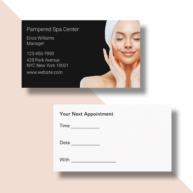 Pampered Ladies Spa Appointment Business Cards (Creator Uploaded)