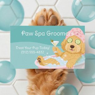 Pampered Pet Dog Spa Groomer Professional Stylist Business Card