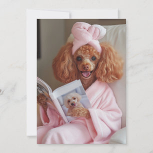 Pampered Poodle Reading Day Invitation