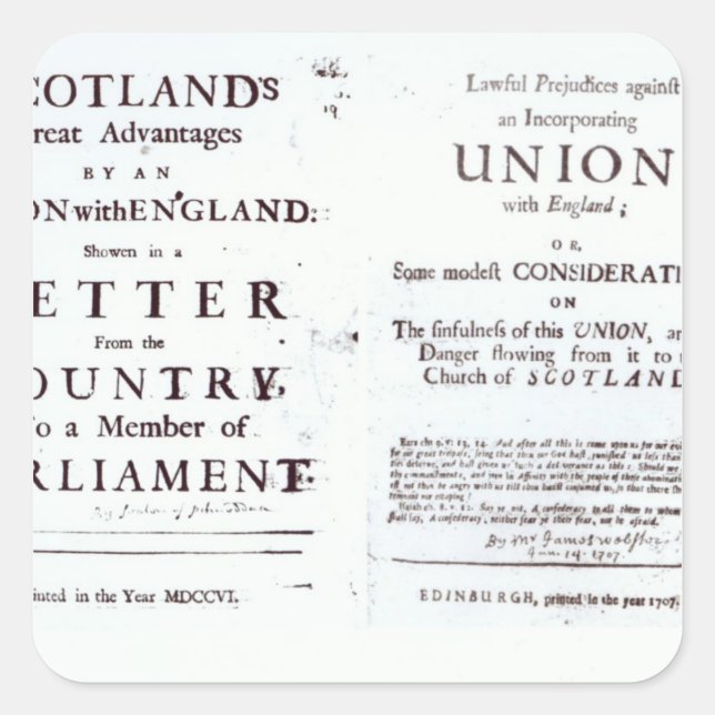 Pamphlets showing both sides square sticker (Front)