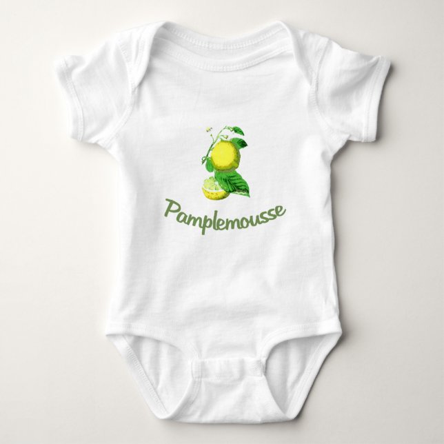 Pamplemousse French for Grapefruit Baby Bodysuit (Front)
