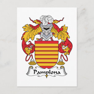 Pamplona Family Crest Postcard