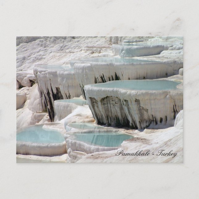 Pamukkale - Blue Roman Pools, famous Turkey Postcard (Front)