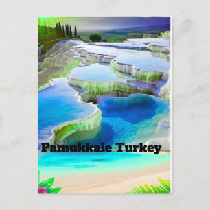 Pamukkale Postcard Turkey Holiday Travel Postcards