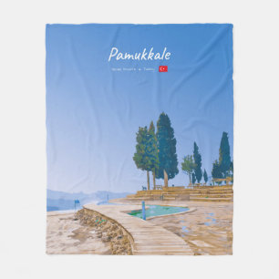 Pamukkale, Turkey -  Thermal Pools Fleece Blanket