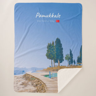 Pamukkale, Turkey -  Thermal Pools Sherpa Blanket