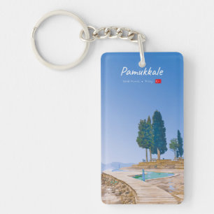 Pamukkale, Turkey -  Thermal Pools Slim Key Ring