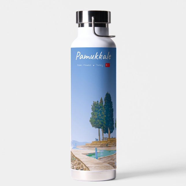 Pamukkale, Turkey -  Thermal Pools Water Bottle (Left)
