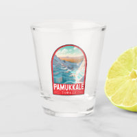 Pamukkale Turkey Travel Art Vintage
