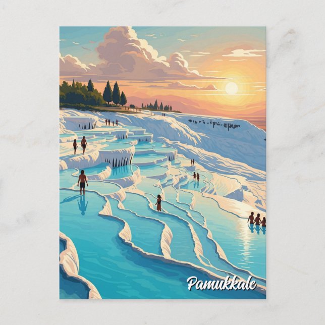 Pamukkale Turkey Travel Postcard (Front)