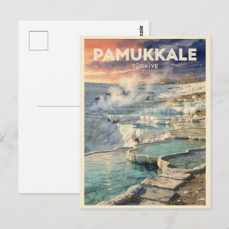 Pamukkale Türkiye Vintage Travel Postcard