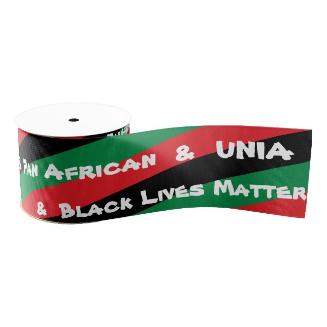 Pan African & Afro-American UNIA Flag Ribbon Grosgrain Ribbon (Spool)