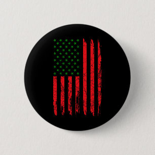 Pan African American Flag Afro Roots Black History 6 Cm Round Badge