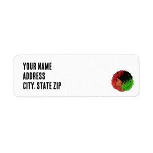 Pan African black girl woman red green pride afro