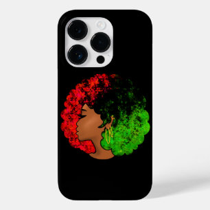 Pan African black girl woman red green pride afro  Case-Mate iPhone 14 Pro Case