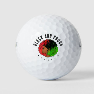 Pan African black girl woman red green pride afro Golf Balls