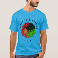 Pan African black girl woman red green pride afro