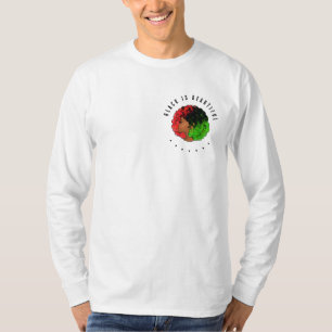 Pan African black girl woman red green pride afro  T-Shirt
