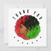 Pan African black girl woman red green pride afro