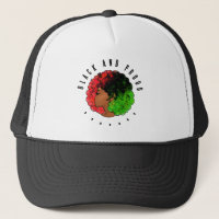 Pan African black girl woman red green pride afro 