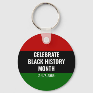 Pan African Black History Month Key Ring