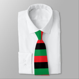 Pan African flag, Afro American Black history Tie