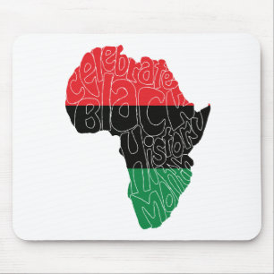 Pan African Flag Black History Month Design Mouse Pad