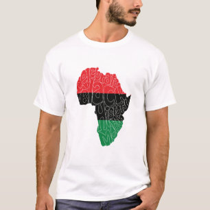 Pan African Flag Black History Month Design T-Shirt
