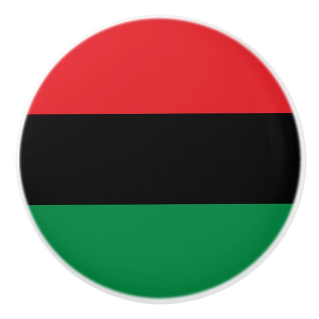 Pan-African Flag Ceramic Knob (Front)