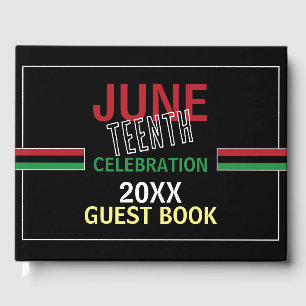 Pan-African flag Design, Juneteenth Celebration Guest Book