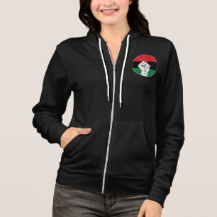 Pan African flag Fist, Afro American Black history Hoodie
