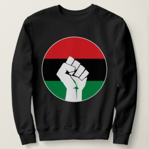 Pan African flag Fist, Afro American Black history Sweatshirt
