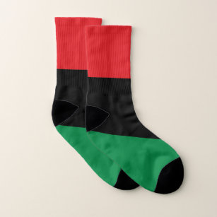 Pan African Flag, Happy Kwanzaa Socks