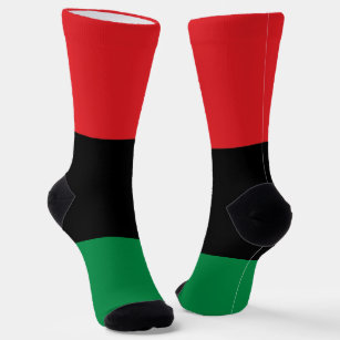 Pan African Flag, Happy Kwanzaa Socks