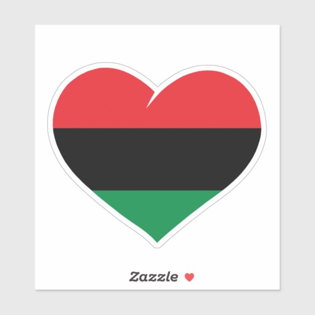 Pan African flag heart Afro American Black history (Sheet)
