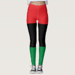 Pan-African Flag Leggings<br><div class="desc">This design features the Pan-African flag (also known as the Black Liberation flag, the UNIA flag or the African-American flag), which is a tri-colour flag consisting of three horizontal bands of red, black and green. The Universal Negro Improvement Association and African Communities League (UNIA-ACL) formally adopted it on August 13,...</div>