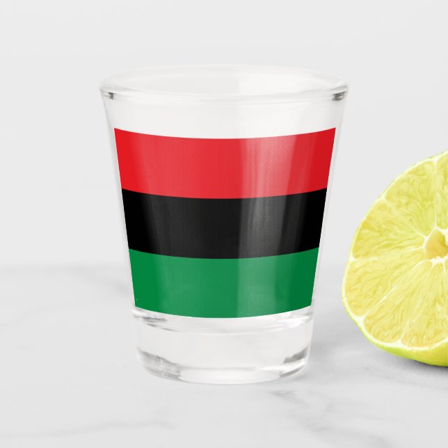Pan-African Flag Shot Glass (Front)