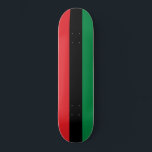 Pan-African Flag Skateboard<br><div class="desc">This design features the Pan-African flag (also known as the Black Liberation flag, the UNIA flag or the African-American flag), which is a tri-colour flag consisting of three horizontal bands of red, black and green. The Universal Negro Improvement Association and African Communities League (UNIA-ACL) formally adopted it on August 13,...</div>
