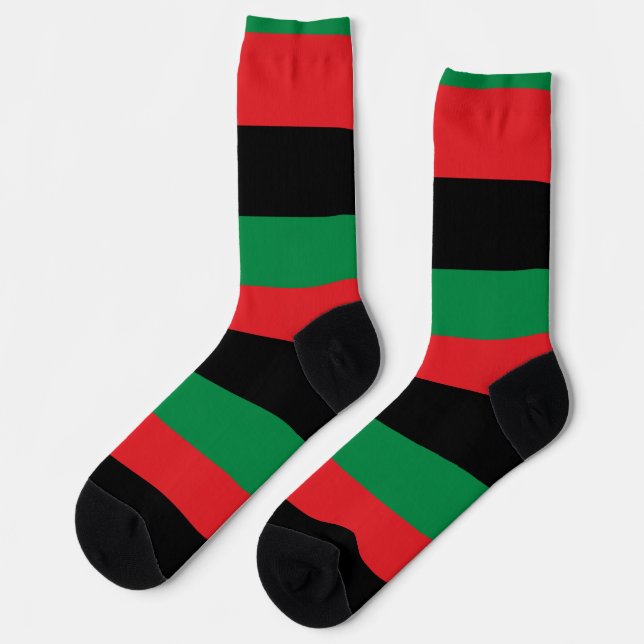 Pan-African Flag Socks (Left)