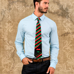 Pan African Flag Stripes, Unia Flag Symbol Kwanzaa Tie