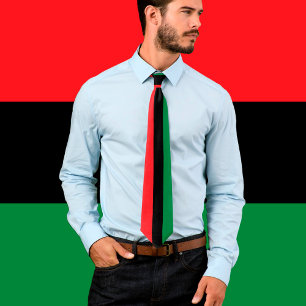 Pan African Flag Tie, Unia Flag Symbol / Kwanzaa Tie