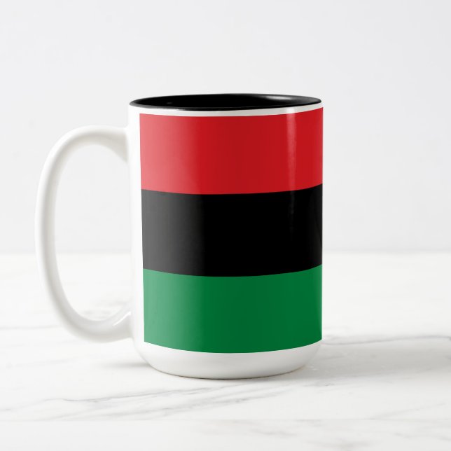 Pan-African Flag Two-Tone Coffee Mug (Left)