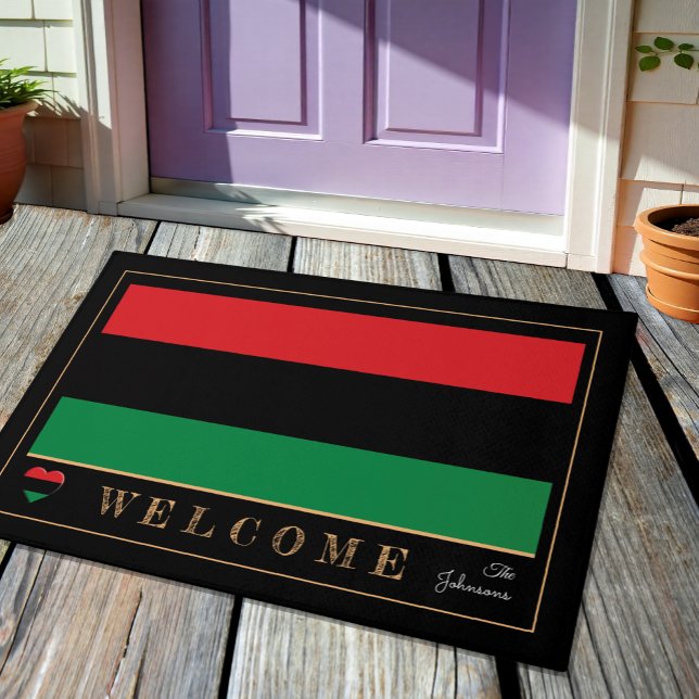 Pan African Flag & Unia Symbol house mats/Welcome Doormat (Creator Uploaded)