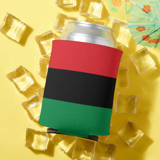 Pan African Flag & UNIA Symbol / party Can Cooler (In Situ Summer)