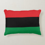 Pan African Flag & Unia Symbol / sports fan Decorative Cushion<br><div class="desc">Pillows/decor: Pan African flag symbol - UNIA / A horizontal triband of red,  black,  and green. The Pan-African flag—also known as the Afro-American flag,  Black Liberation flag,  UNIA flag. Often used with Black Lives Matter movement.</div>