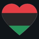 Pan African Flag & Unia Symbol / sports fan Heart Sticker<br><div class="desc">STICKERS (Heart): Pan African flag symbol - UNIA / A horizontal triband of red,  black,  and green. The Pan-African flag—also known as the Afro-American flag,  Black Liberation flag,  UNIA flag. Often used with Black Lives Matter movement.</div>