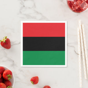 Pan African Flag & Unia Symbol / sports fan Napkin