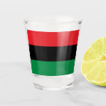Pan African Flag & Unia Symbol / sports fan Shot Glass<br><div class="desc">Shot Glass (party): Pan African flag symbol - UNIA / A horizontal triband of red,  black,  and green. The Pan-African flag—also known as the Afro-American flag,  Black Liberation flag,  UNIA flag. Often used with Black Lives Matter movement.</div>