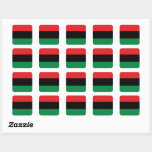 Pan African Flag & Unia Symbol / sports fan Square Sticker<br><div class="desc">STICKERS (Square): Pan African flag symbol - UNIA / A horizontal triband of red,  black,  and green. The Pan-African flag—also known as the Afro-American flag,  Black Liberation flag,  UNIA flag. Often used with Black Lives Matter movement.</div>